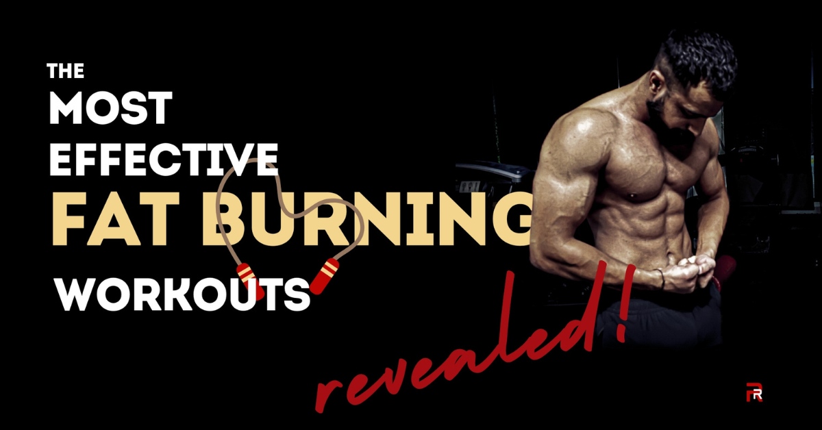 a male bodybuilder flexing his muscles in dark background among million of workouts here are the most effective fat-burning workouts.